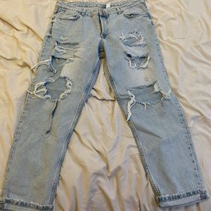 boyfriend ripped jeans